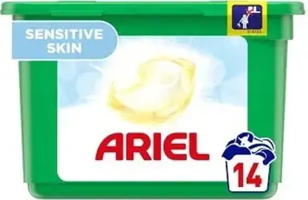 Ariel 3v1 Sensitive gelové kapsle 14 ks