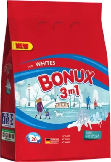 Bonux White Polar Ice Fresh prací prášek, 20 praní 1,5 kg