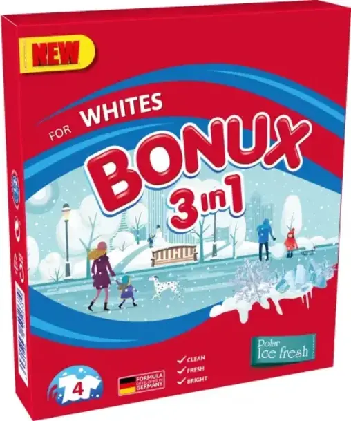 Bonux White Polar Ice Fresh prací prášek, 4 praní 300 g