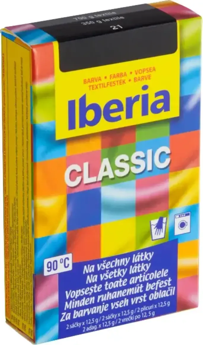 Iberia Classic Barva na všechny látky 21 černá 2 x 12,5g