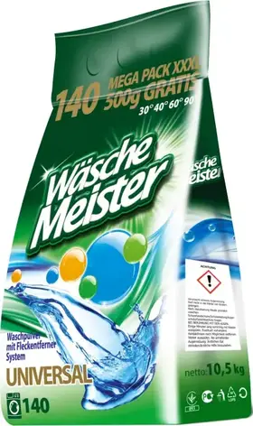 WascheMeister Universal Prací prášek 10,5 kg (140 praní)
