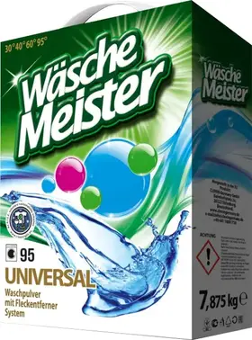 WascheMeister Universal Prací prášek 7,875 kg – 95 praní