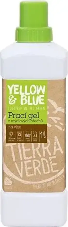 Yellow and Blue Prací gel z ořechů na vlnu 1 l